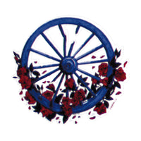 Thumbnail for Wheel And Roses 5 Inch Sticker