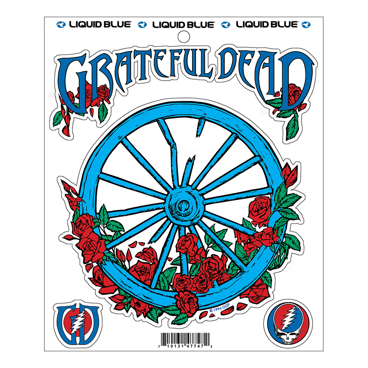 Wheel and Roses Multi Sticker