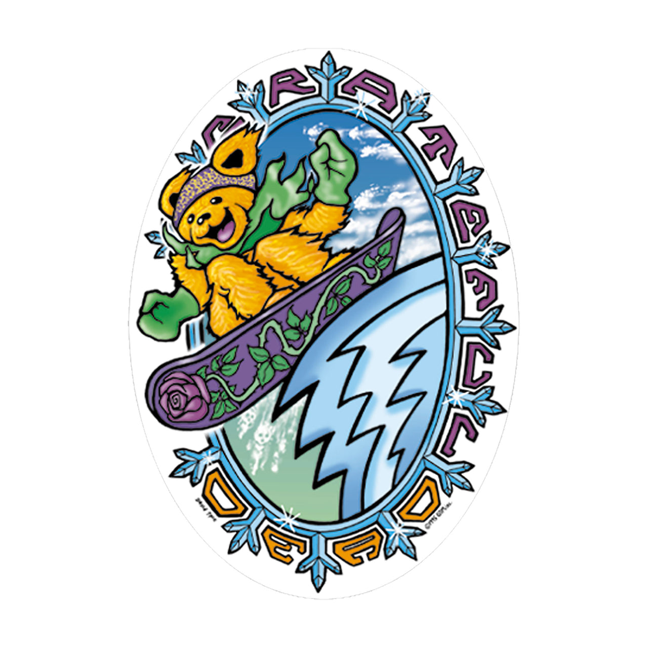 Snowboard Bears Sticker