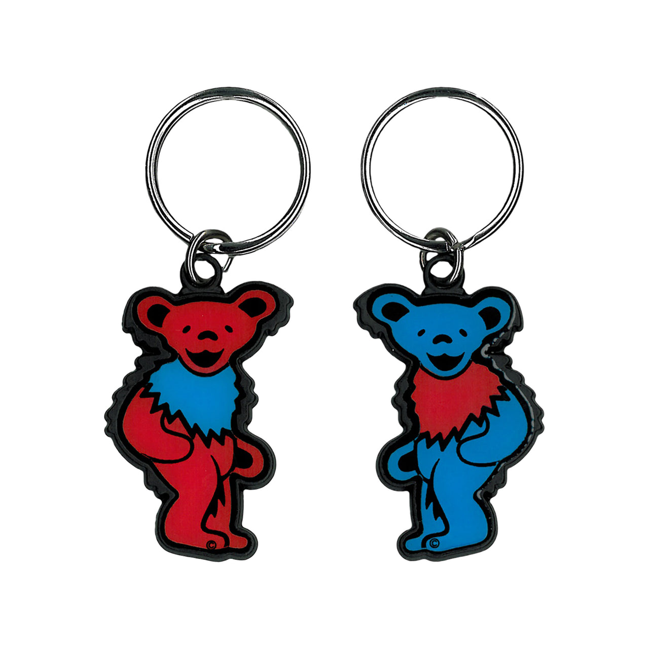Red And Blue Bear Keychain