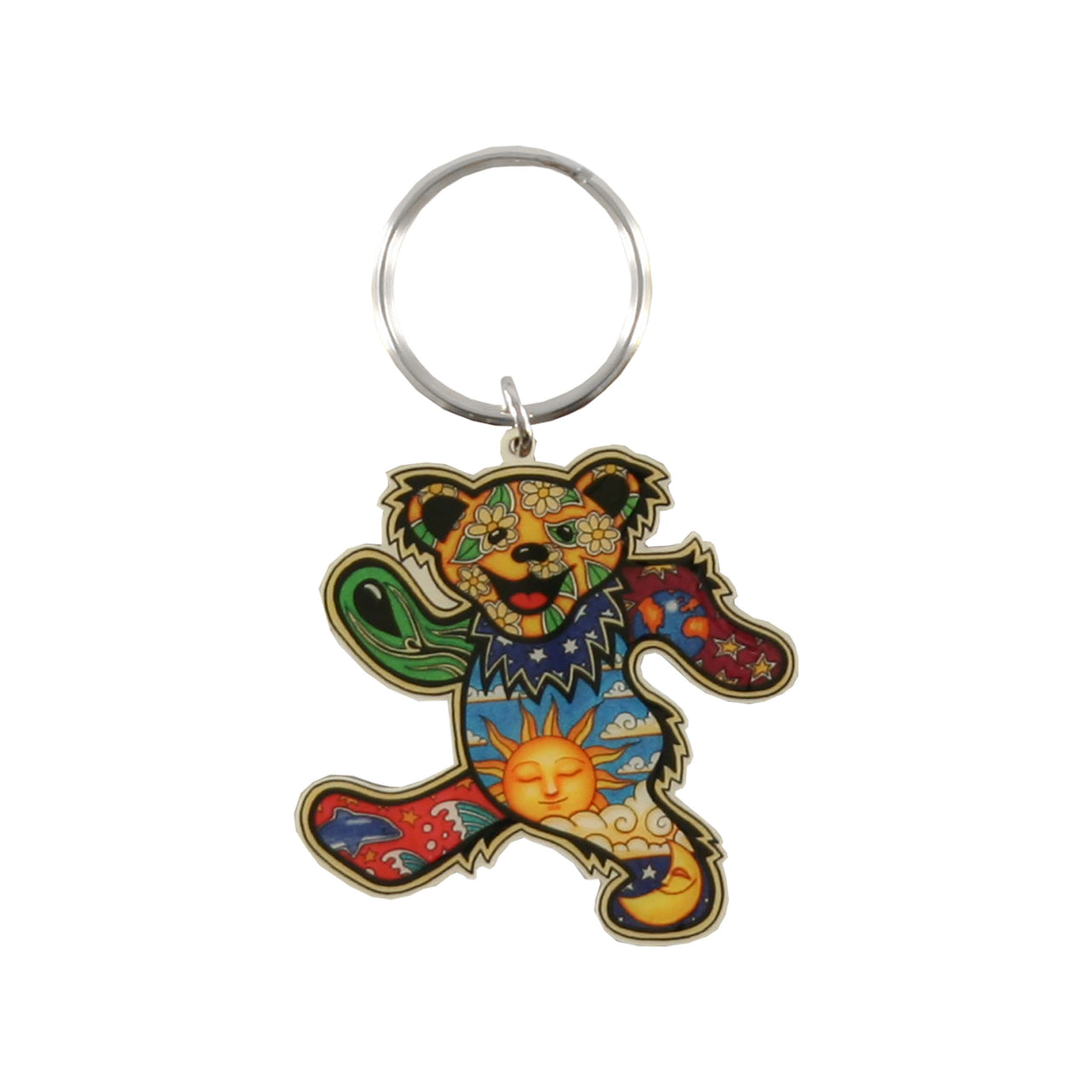 Psychedelic Bear Keychain