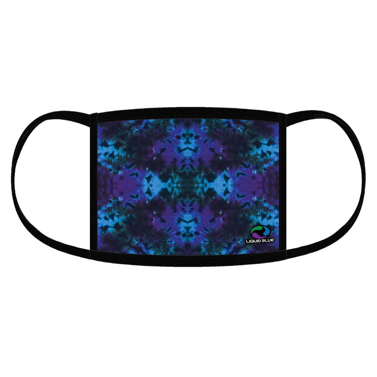 Blue Mandala Tie-Dye Face Covering