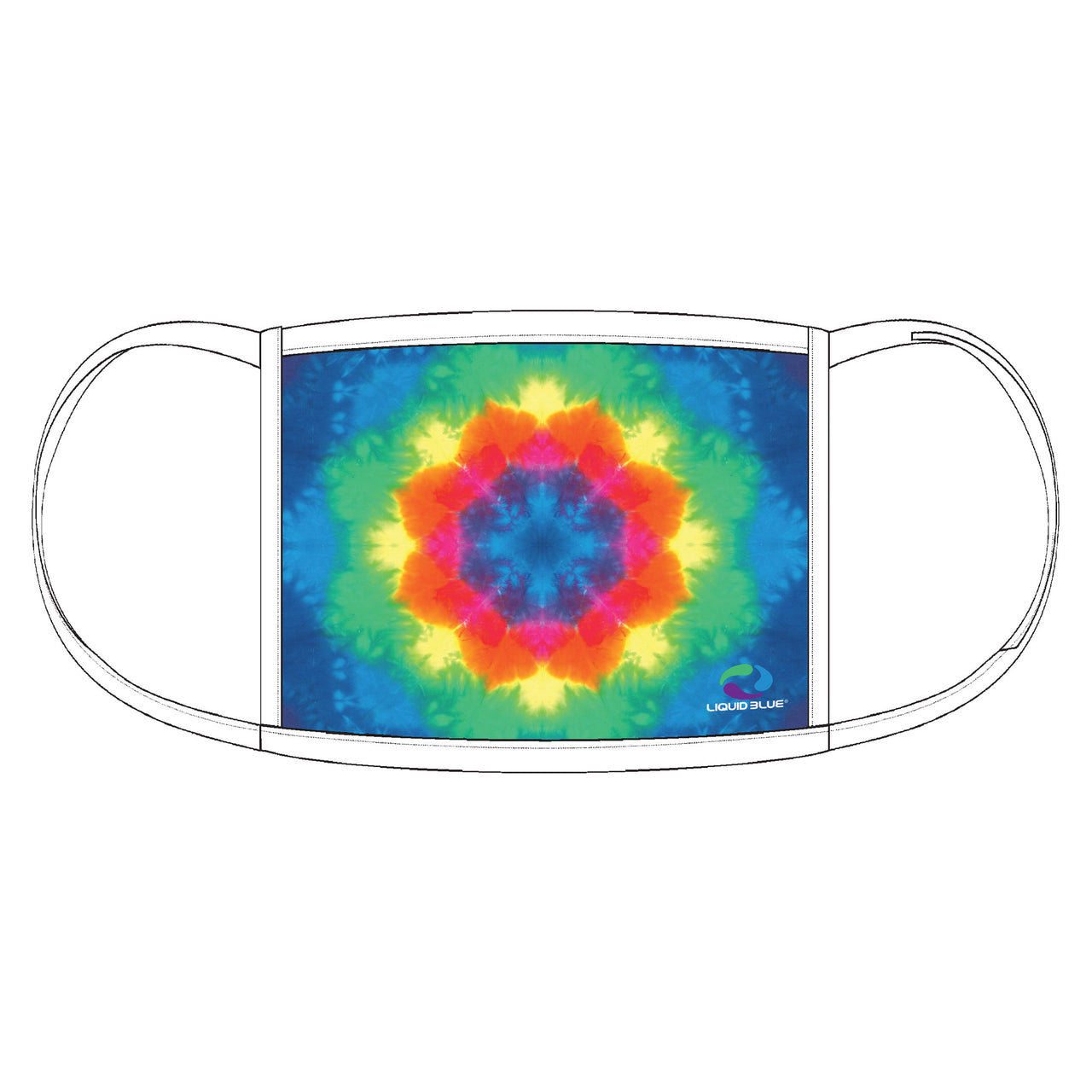 Rainbow Mandala Face Covering