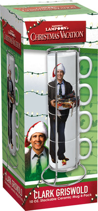 Thumbnail for Christmas Vacation Clark Griswold Ceramic Mug (Stacking 4-Pack / 10oz / Closed Box) – 4 PC PPK