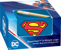 Thumbnail for DC Comics Superman Emblem Ramen Mug & Chopsticks Set (24oz) – 4 PC PPK