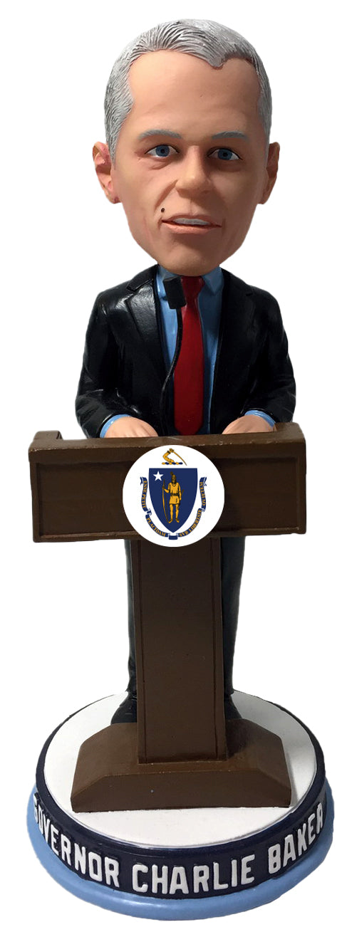 Governor Charlie Baker Massachusetts Standing at podium Bobblehead