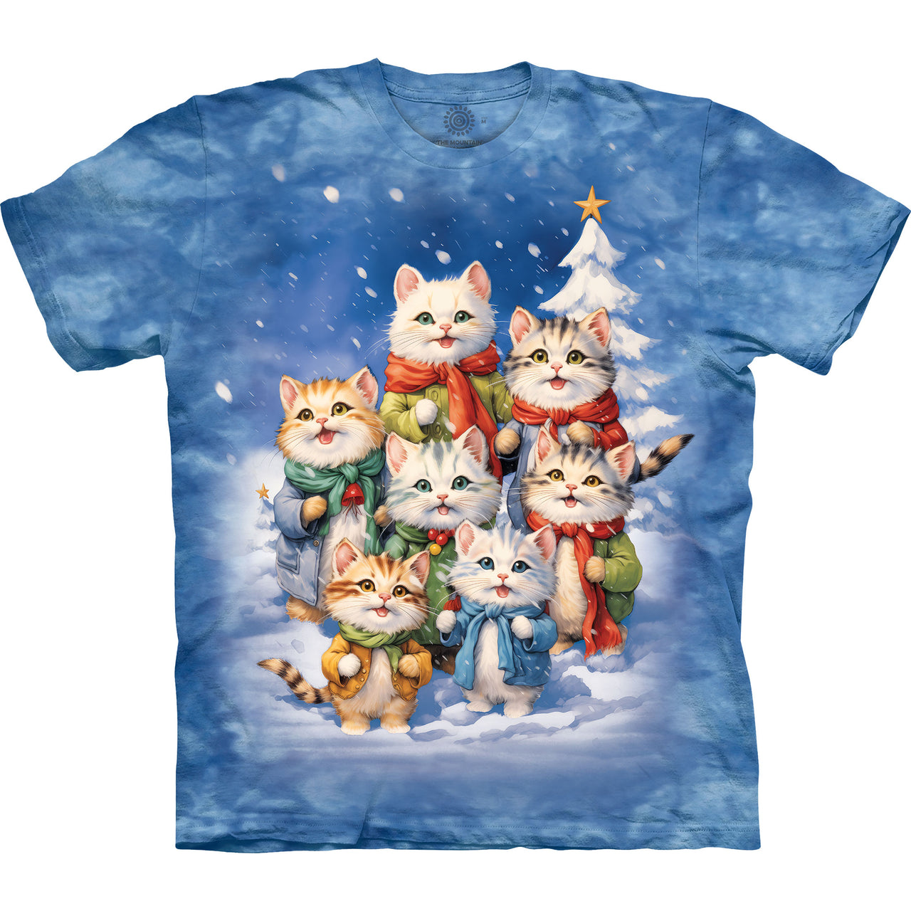 Caroling Cats Tie-Dye T-Shirt