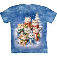 Thumbnail for Caroling Cats Tie-Dye T-Shirt