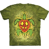 Thumbnail for RASTA PEACE TURTLE TIE-DYE T-SHIRT
