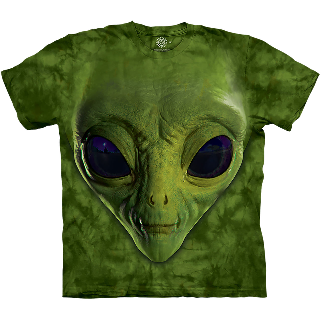 GREEN ALIEN FACE T-SHIRT