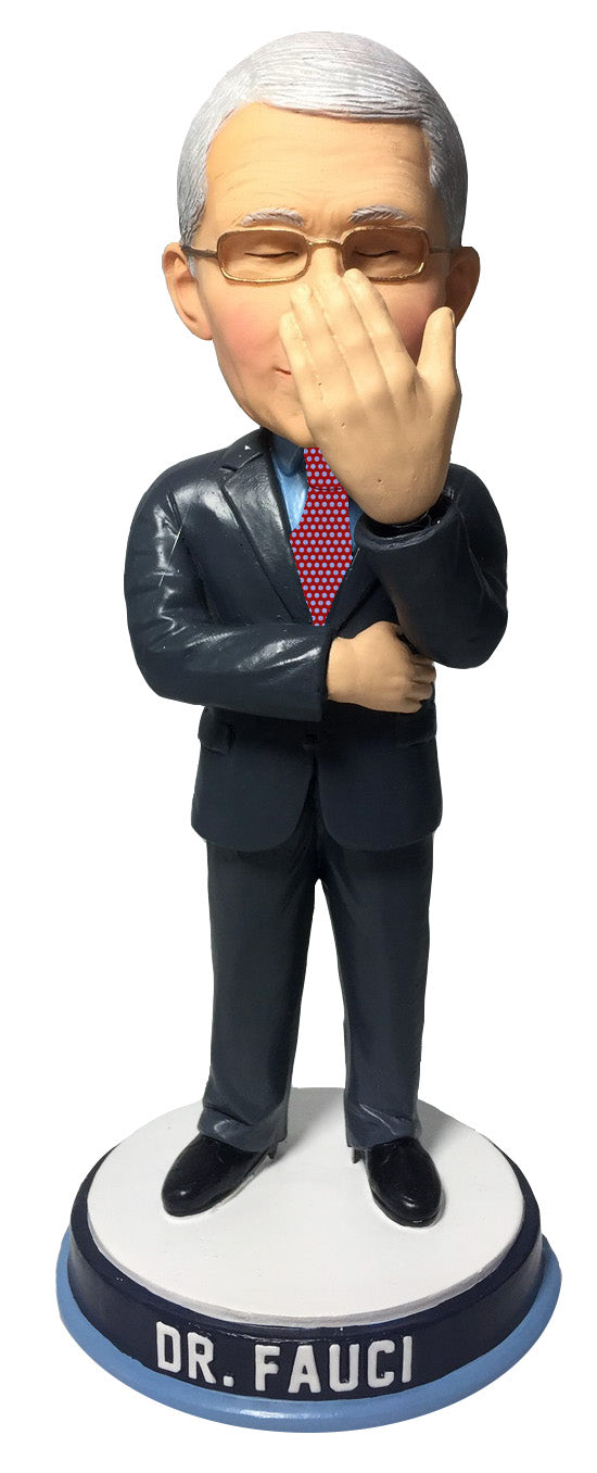 Dr. Anthony Fauci Face Palm Red Tie Bobblehead