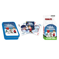 Thumbnail for Peanuts Charlie Brown Christmas Playing Cards (Embossed Tin Gift Box Packaging) (PDQ) – 12 PC PPK