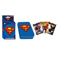 Thumbnail for DC Comics Superman Playing Cards (Embossed Tin Gift Box Packaging) (PDQ) – 12 PC PPK