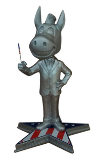 Thumbnail for Democrat Donkey Presidential Campaign 2016 Silver Version Bobblehead