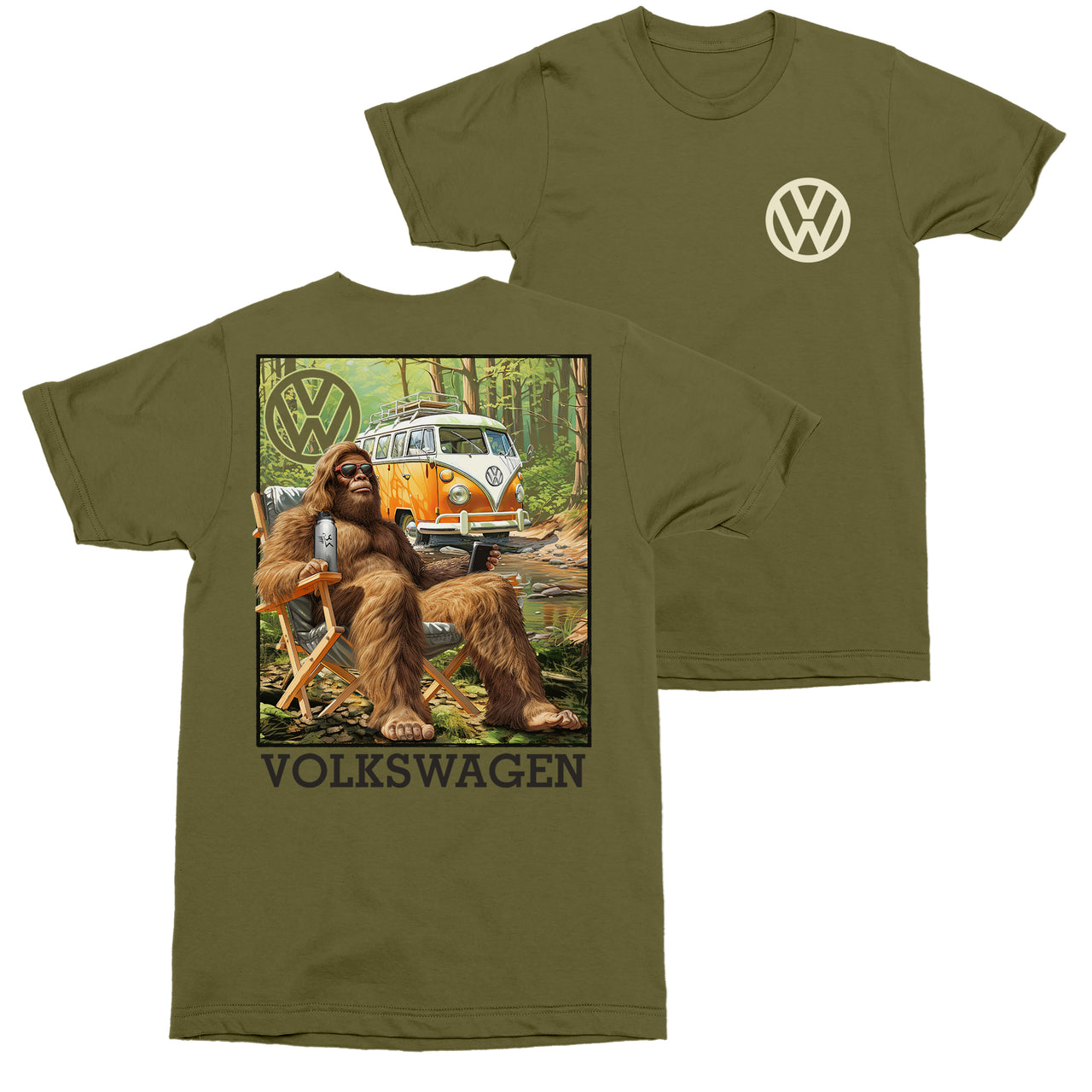 VOLKSWAGEN - SASQUATCH BUS T-SHIRT- 3 PC PPK ($11.50 EACH)