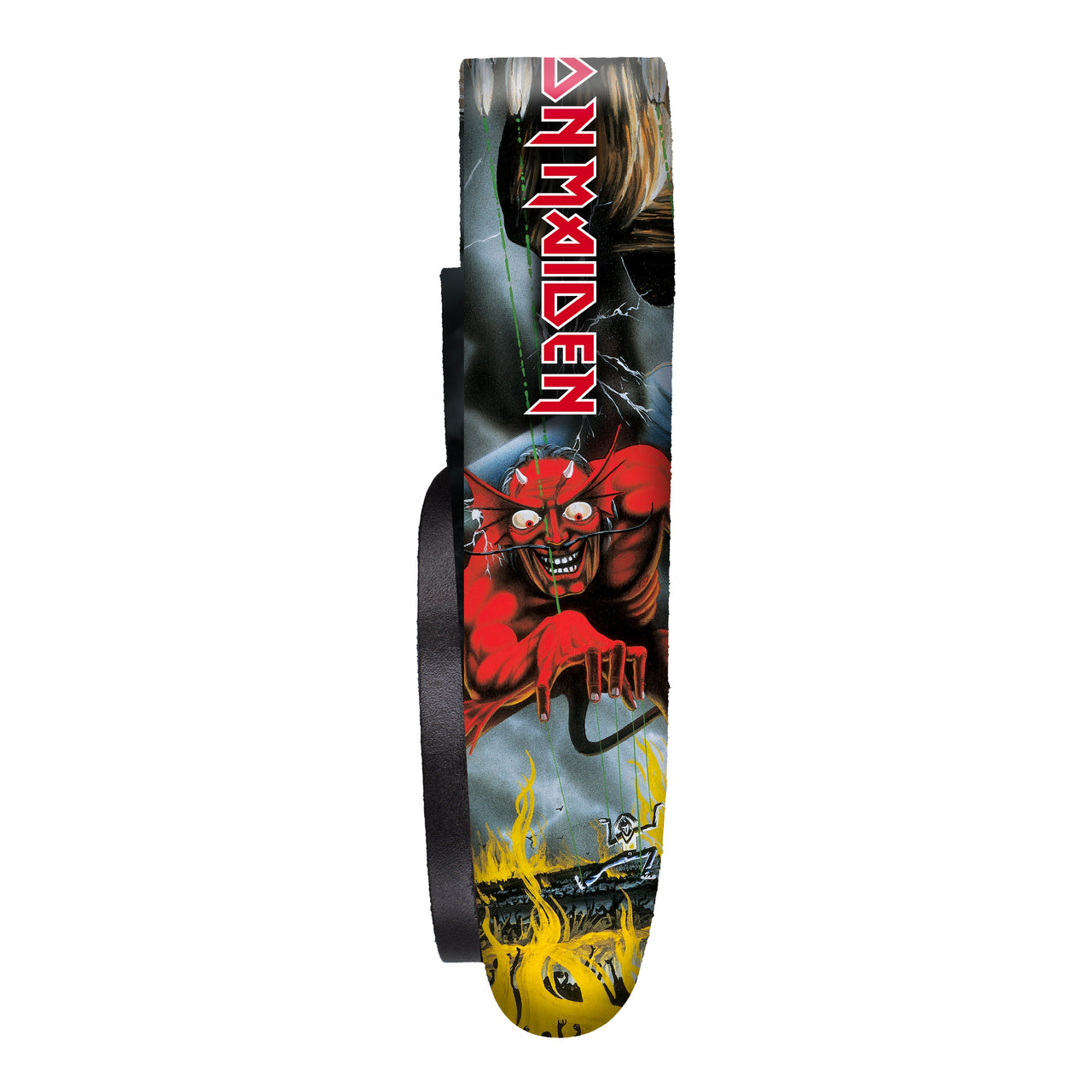 IRON MAIDEN NUMBER OF THE BEAST PRINTED LEATHER GUITAR STRAP