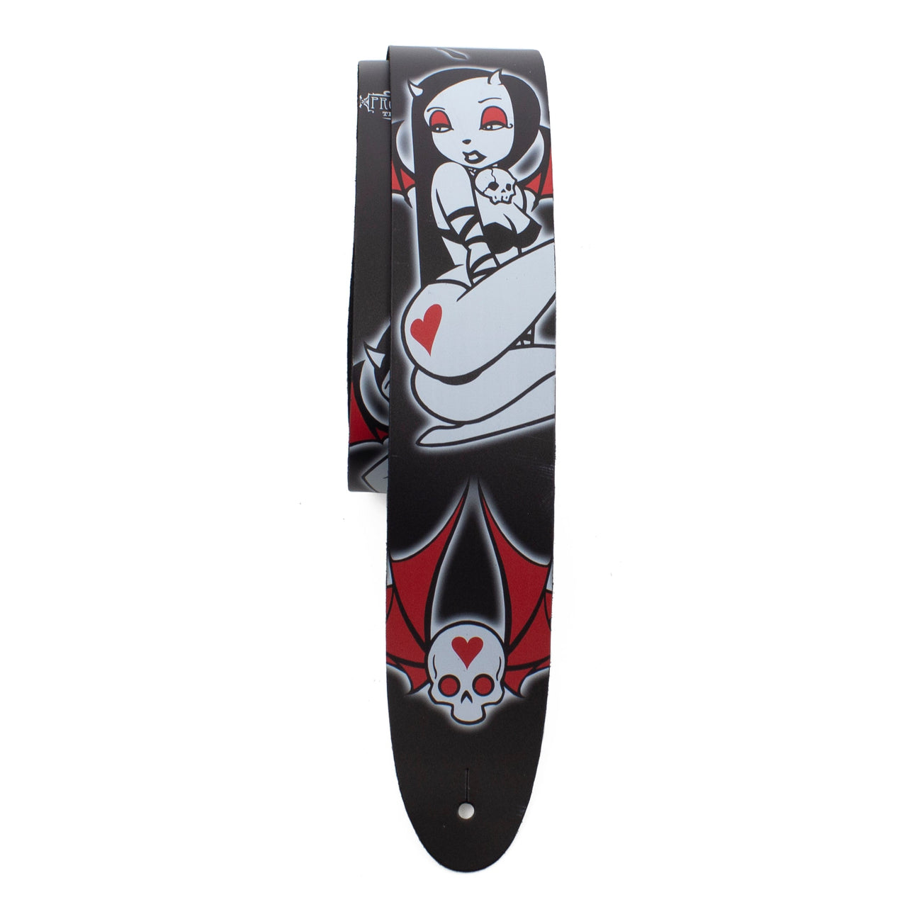 DAVID BOLLT PRINTED LEATHER GUITAR STRAP