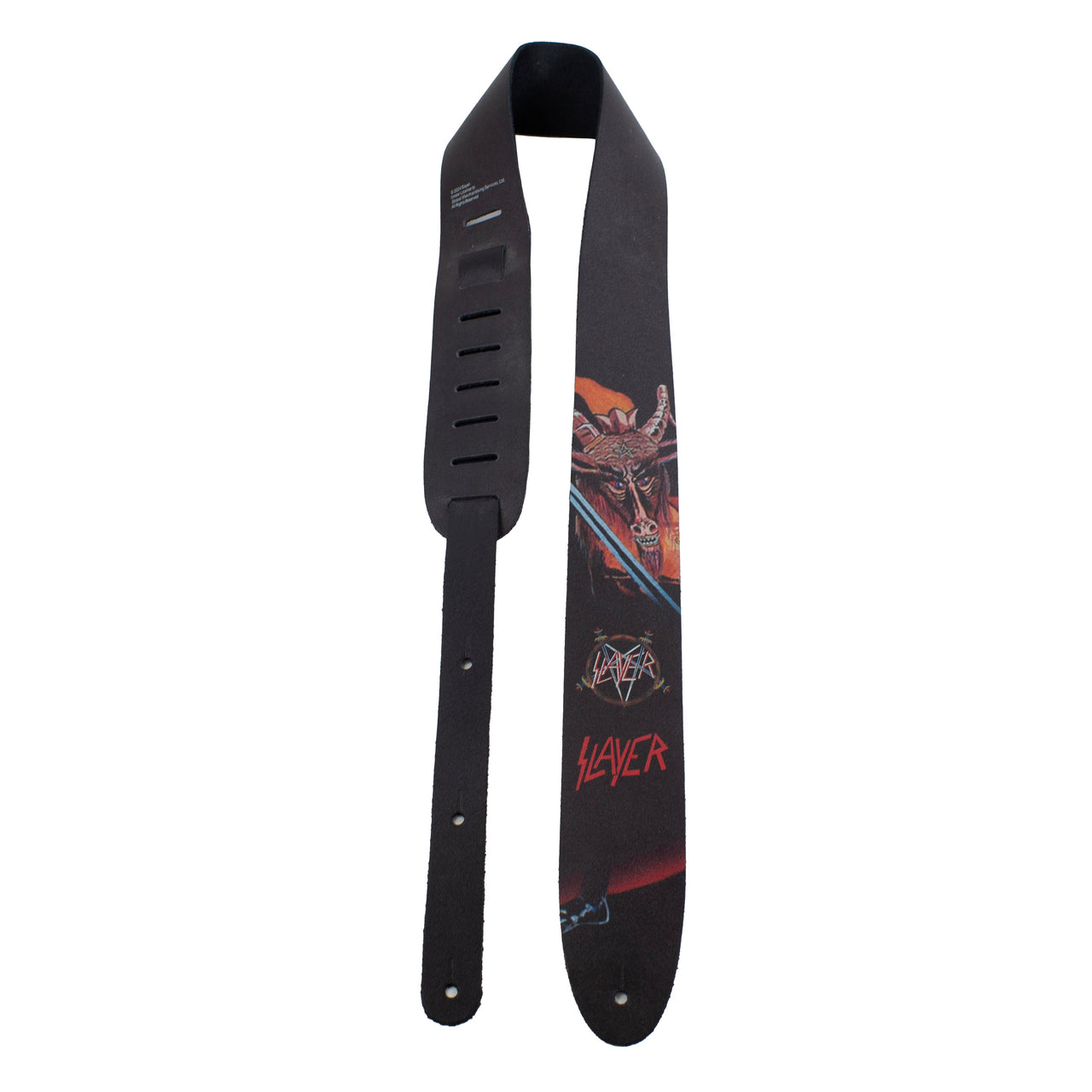 SLAYER SHOW NO MERCY PRINTED LEATHER GUITAR STRAP