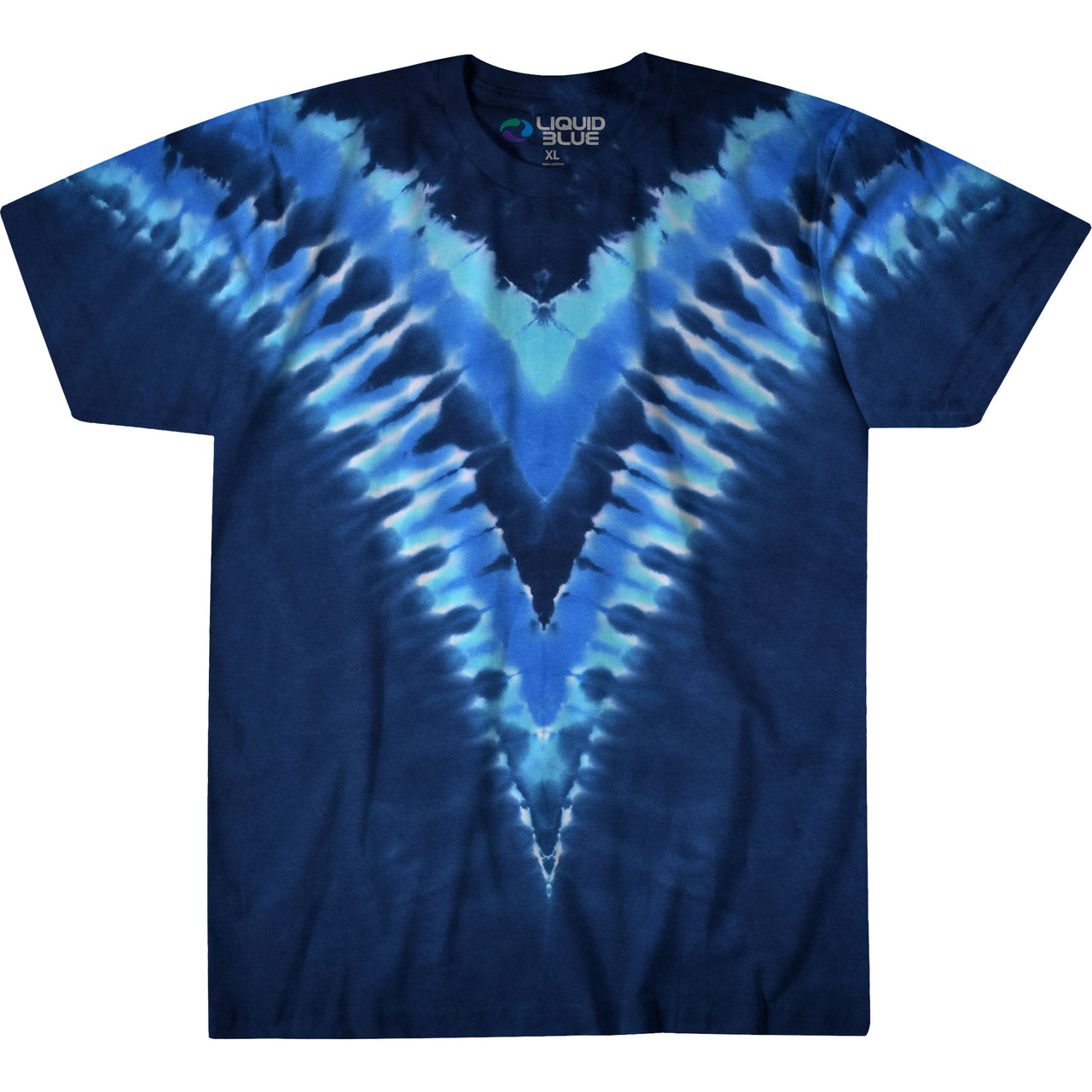 Cool Blue V Unprinted Tie-Dye T-Shirt