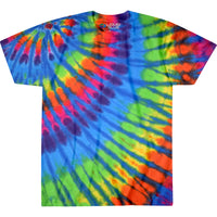 Thumbnail for Rainbow Blue Streak Unprinted Tie-Dye T-Shirt