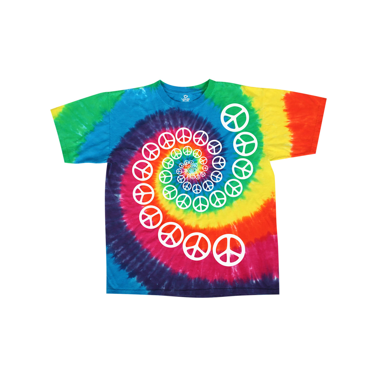 Rainbow Spiral Peace Tie-Dye T-Shirt