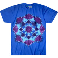 Thumbnail for Blue Mandala Unprinted Tie-Dye T-Shirt