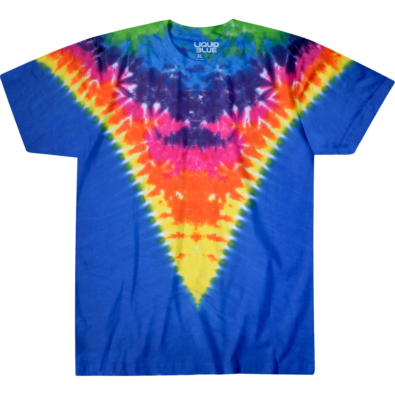 Rainbow Krinkle V Unprinted Tie-Dye T-Shirt