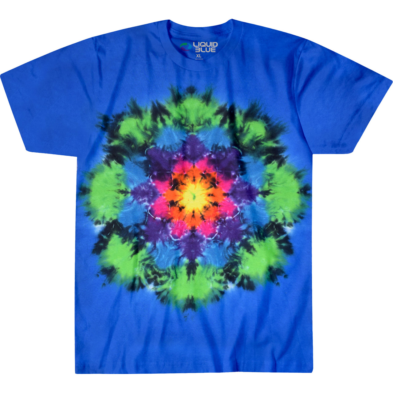 Rainbow Mandala Unprinted Tie-Dye T-Shirt