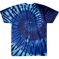 Thumbnail for Blue Spiral Streak Unprinted Tie-Dye T-Shirt