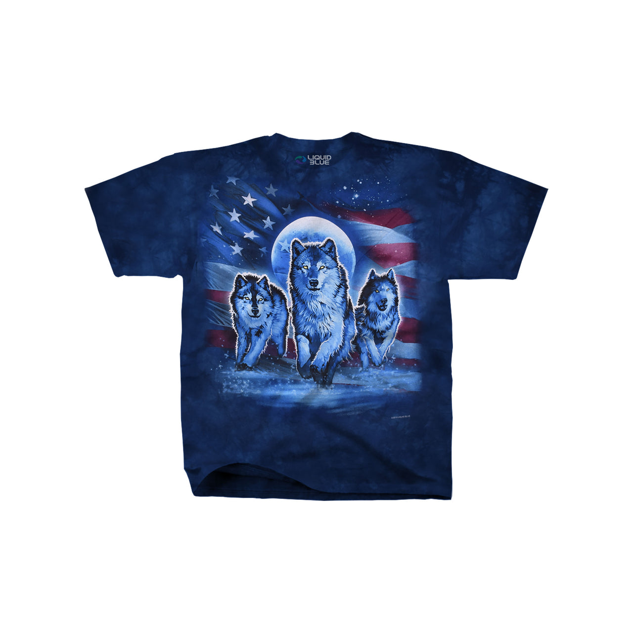 Patriotic Wolf Pack Tie-Dye T-Shirt
