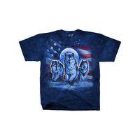 Thumbnail for Patriotic Wolf Pack Tie-Dye T-Shirt