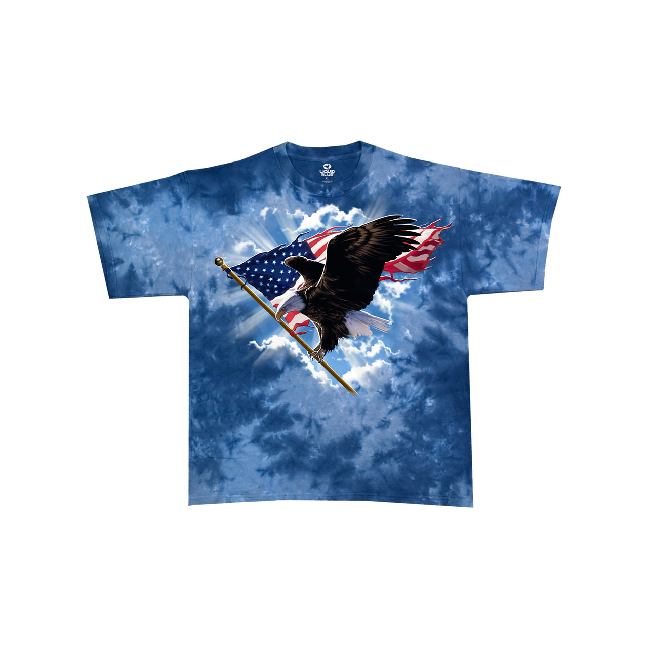 Patriotic Flying Eagle Tie-Dye T-Shirt