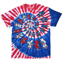 Thumbnail for Spiral Patriotic Bears Tie-Dye T-Shirt