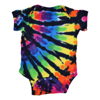 Thumbnail for Rainbow Black Streak Tie-Dye Onesie