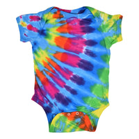 Thumbnail for Rainbow Blue Streak Tie-Dye Onesie