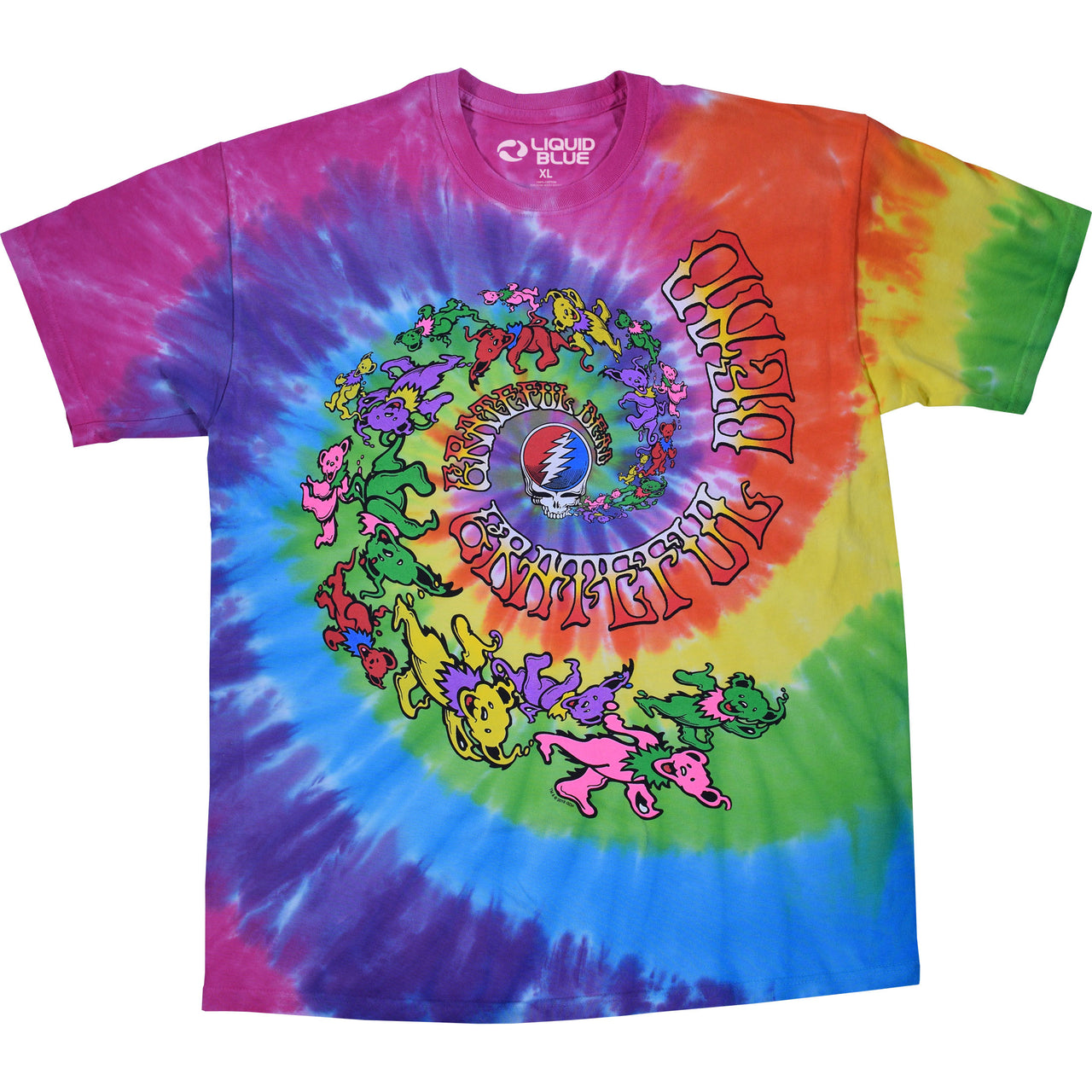Spiral Trippy Bears Tie-Dye T-Shirt