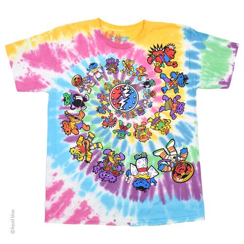 Grateful Dead Bears Through The Ages Tie-Dye T-Shirt