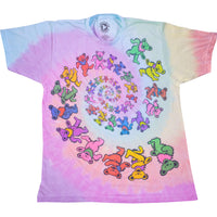 Thumbnail for Vintage Spiral Bears Poly-Cotton Tie-Dye T-Shirt
