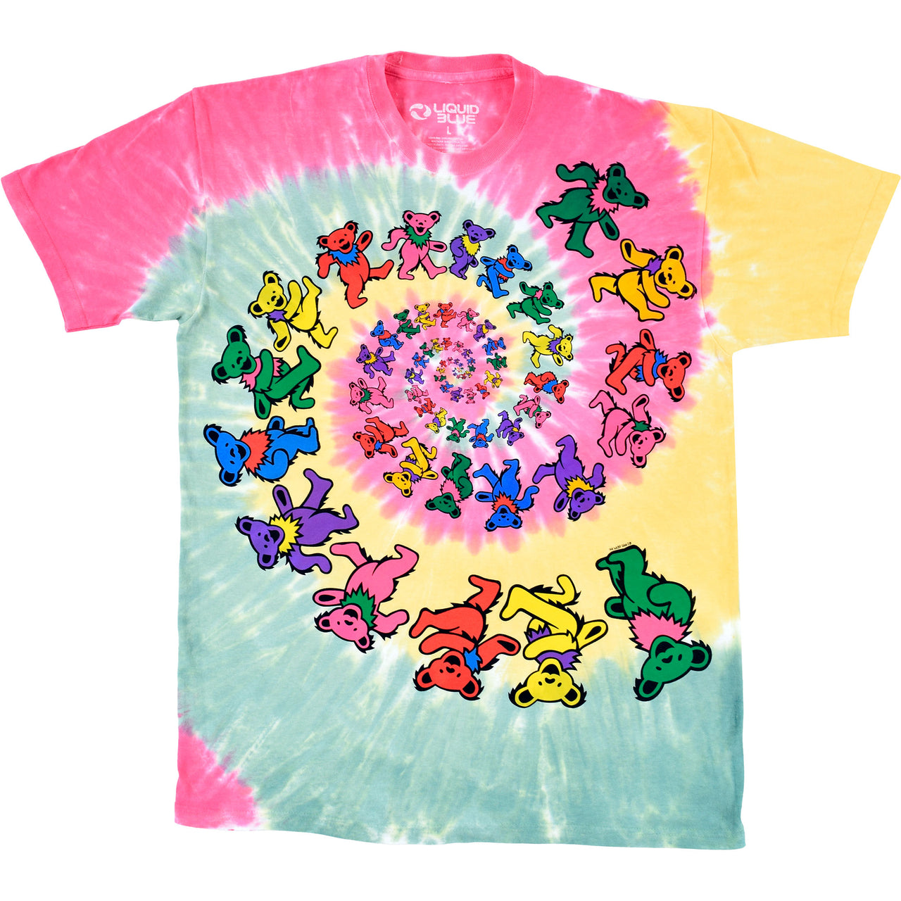 Rasta Spiral Bears Tie-Dye T-Shirt