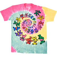 Thumbnail for Rasta Spiral Bears Tie-Dye T-Shirt