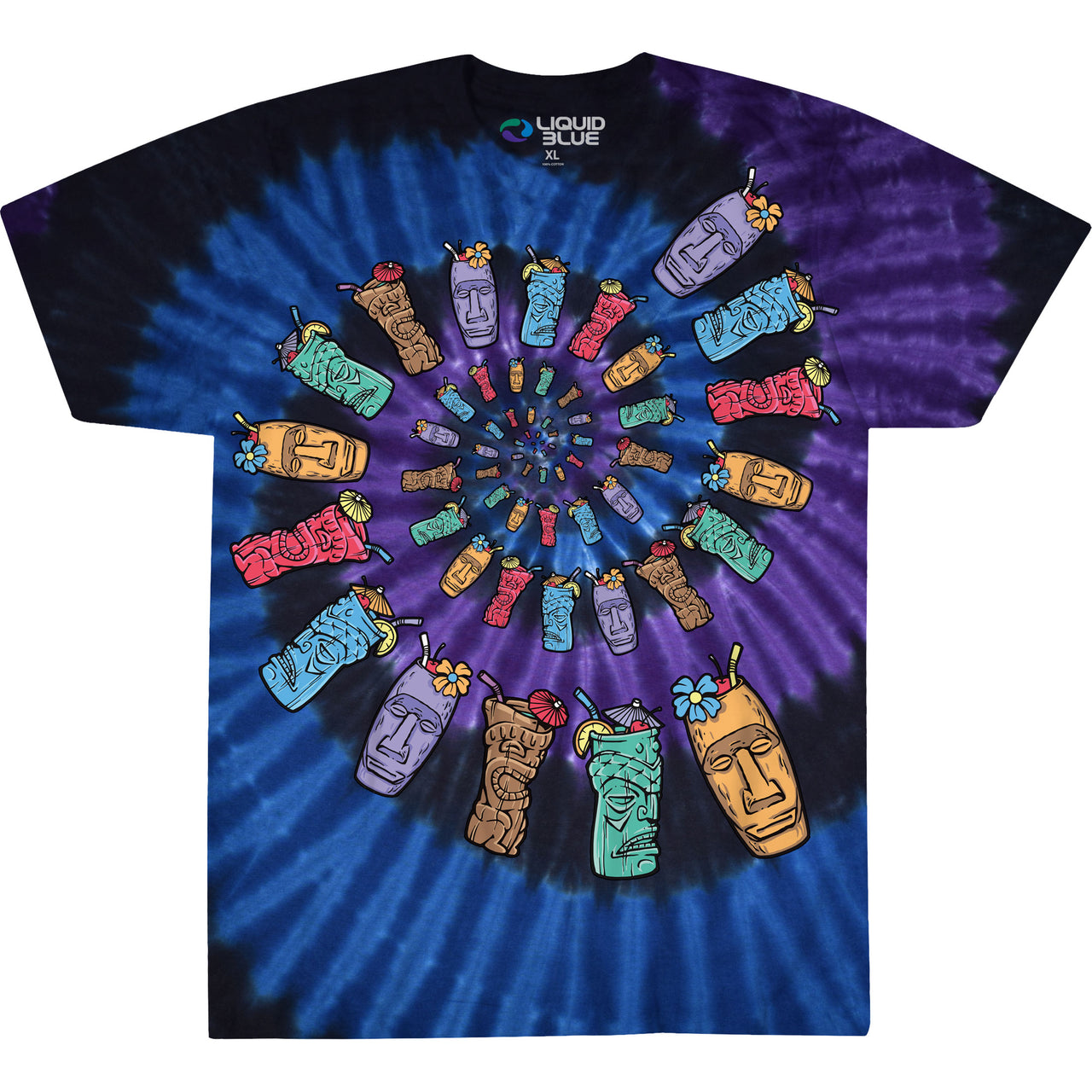 Tiki Spiral Tie-Dye T-Shirt