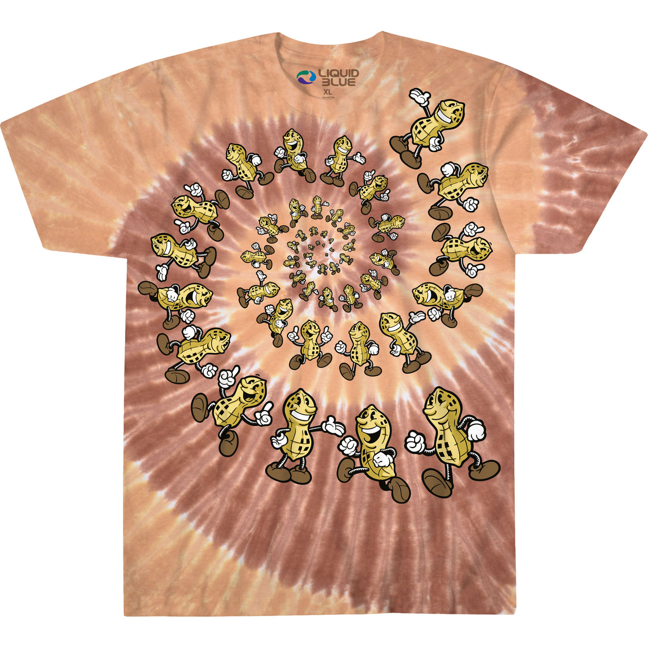 Peanut Spiral Tie-Dye T-Shirt