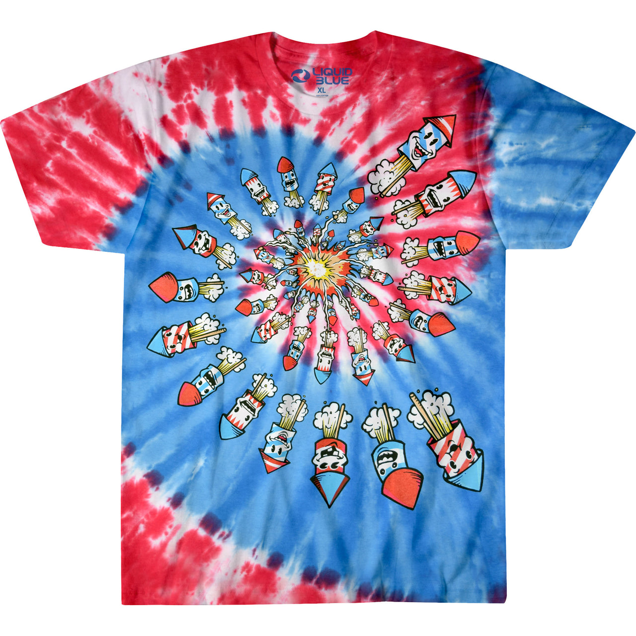 Fireworks Spiral Tie-Dye T-Shirt