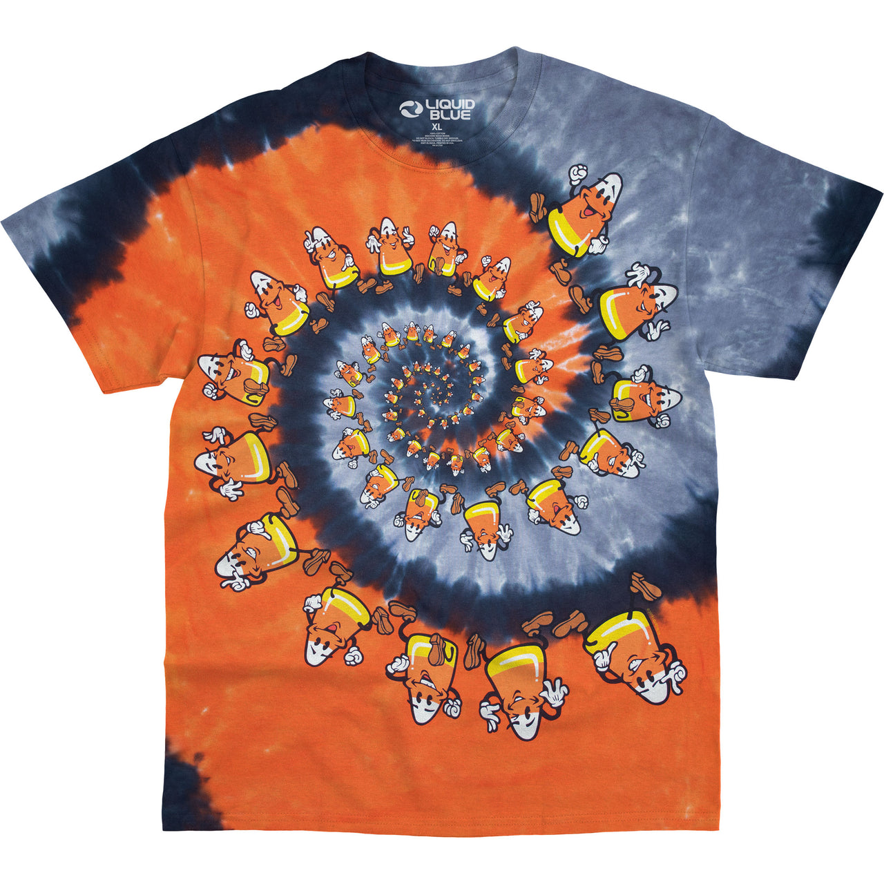 Candy Corn Spiral Tie-Dye T-Shirt