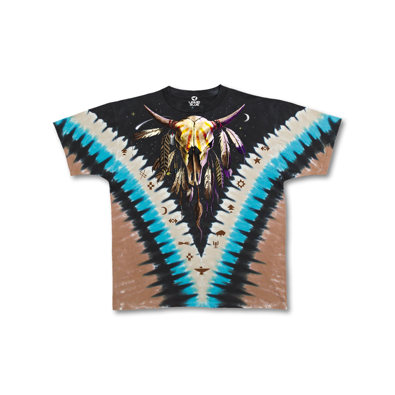 Bison Skull Tie-Dye T-Shirt