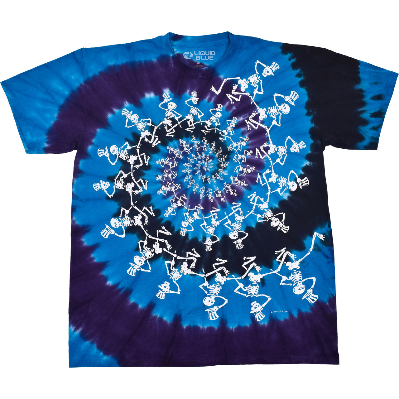 Spiral Skeletons Tie-Dye T-Shirt