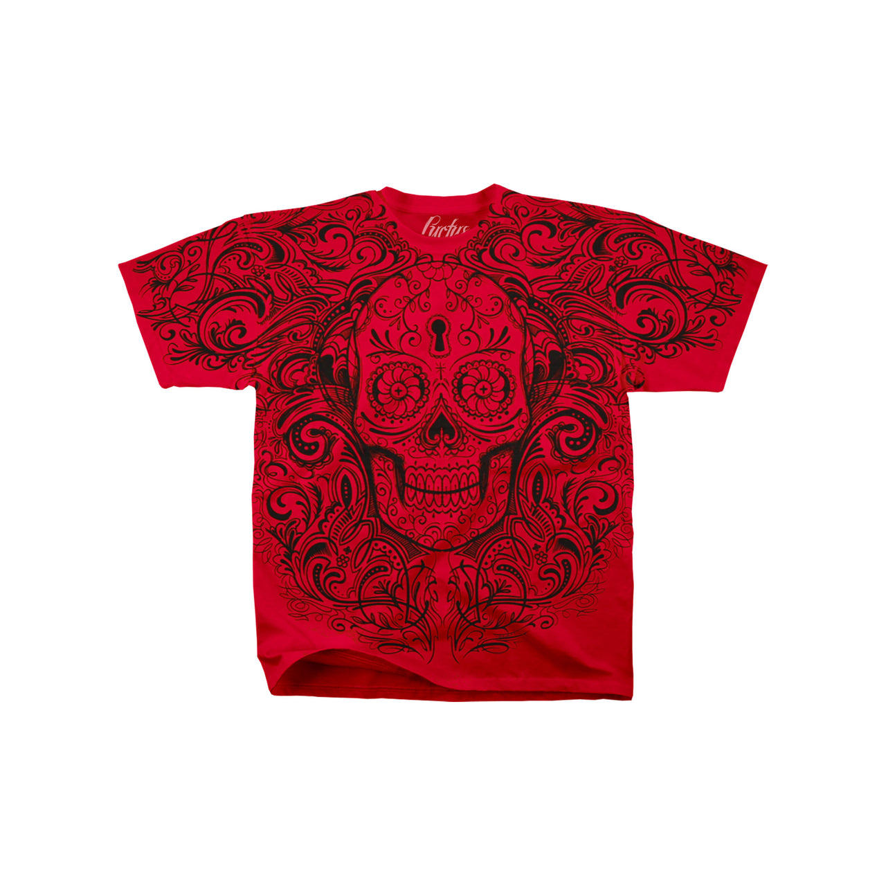 Calavera Keyhole Red T-Shirt