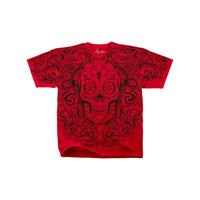Thumbnail for Calavera Keyhole Red T-Shirt