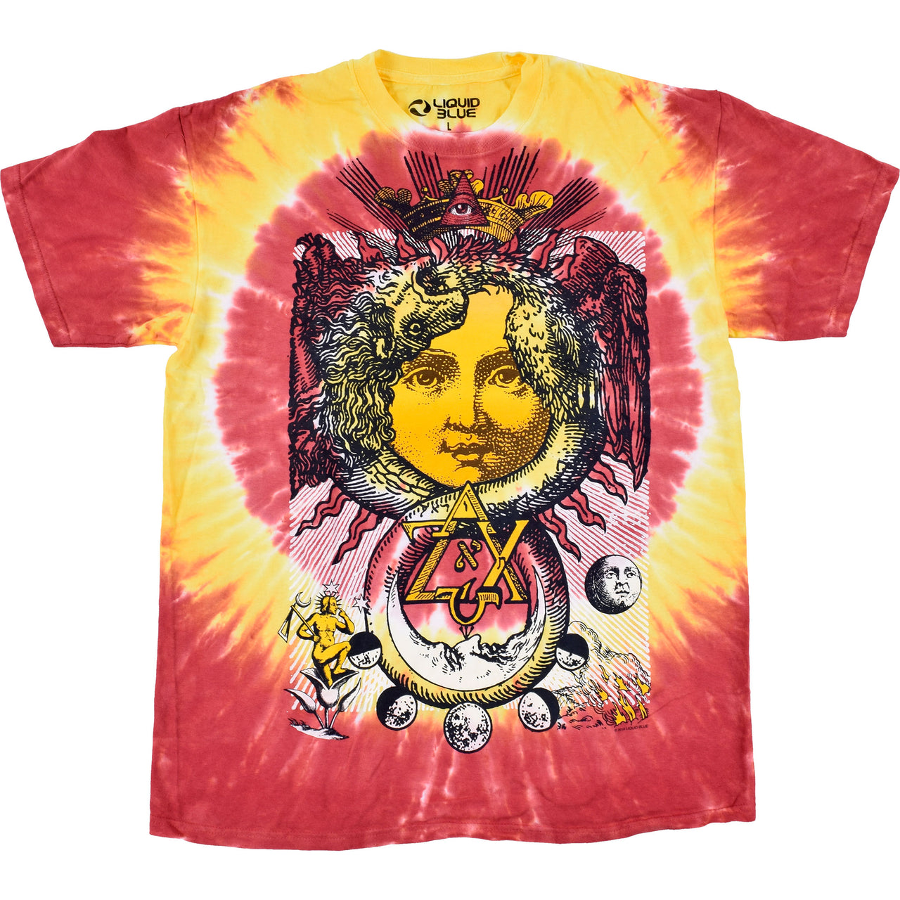 Lunar Phase Tie-Dye T-Shirt