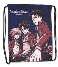 Thumbnail for ATTACK ON TITAN - EREN, LEVI & ARMIN DRAWSTRING BAG